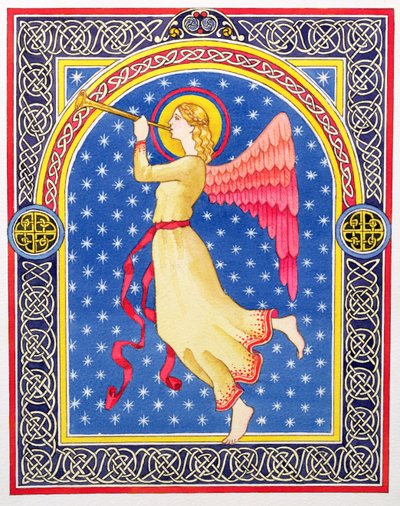 Angel Blowing Trumpet by Lavinia Hamer